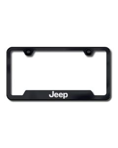 AUG JEEP LSR ETCHED CUT-OUT FRAME BLK