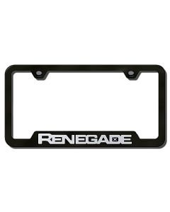 Automotive Gold  Laser Etched Cut-Out Renegade Logo License Plate Frame 