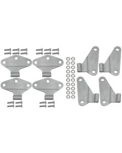 Kentrol 40581 Stainless Steel Body Hinge Set in Paintable Finish for 07-18 Jeep Wrangler JK 4 Door