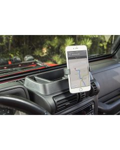 Rugged Ridge 13551.19 Dash Multi-Mount System with Phone Holder for 97-06 Jeep Wrangler TJ & Unlimited