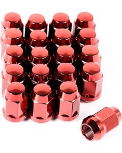 RUR 20PC LUG NUT KIT RED 1/2-20