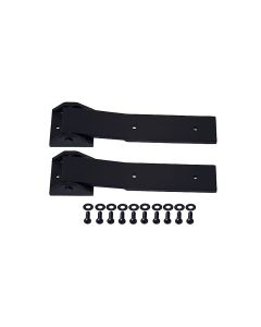 Kentrol 80578 Tailgate Hinge Pair In Black Textured Stainless Steel for 07-18 Jeep Wrangler JK
