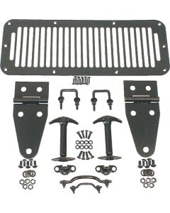 Rugged Ridge 11201.01 Hood Kit in Black for 76-95 Jeep CJ-5, CJ-7, CJ-8 Scrambler & Wrangler YJ