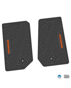 07-13 Jeep JK 2 Dr Front -Tire Tread/Scorched Earth Scene w/ Wrangler Insert - Black w/ Orange Insert