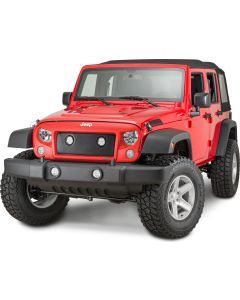 Rugged Ridge 12034.35 Spartan Grille with Dual LED Grille Mesh Insert for 07-18 Jeep Wrangler JK