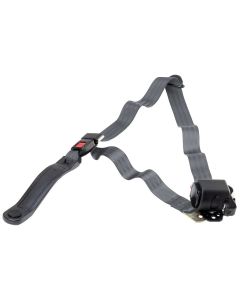 3POINT GRY LAPBELT RETRCTBL W/PSH BTTN W