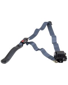 3POINT BLU LAPBELT RETRCTBL W/PSH BTTN W