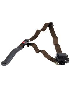 3POINT BRN LAPBELT RETRCTBL W/PSH BTTN W