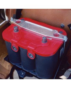 New Century Manufacturing  Billet Aluminum Battery Hold-Down for 76-86 Jeep CJ-5, CJ-7 & CJ-8 Scrambler