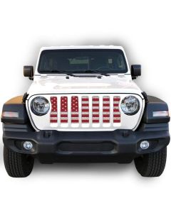 UTS JL DIST WHITE/RED GRILLE INSERT WITH TRAIL CAMERA