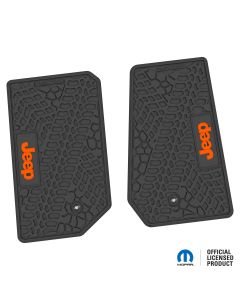 07-13 Jeep JK 2 Dr Front -Tire Tread/Scorched Earth Scene w/ JEEP Insert - Black w/ Orange Insert