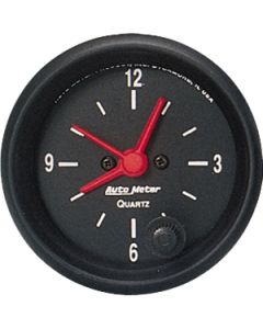 Auto Meter 2632 Black Faced Mechanical 2-1/16" Clock Gauge 