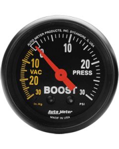 BLACK FACED 2 1/16 MECHANCAL BOOST GAUG