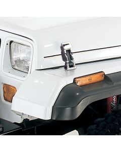 OMIX 11116.05 TJ Style Hood Catches in Stainless Steel for 42-95 Jeep CJ & Wrangler YJ