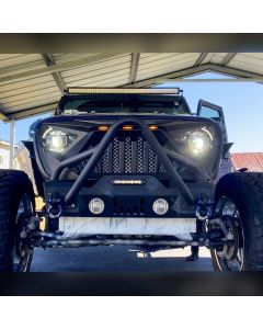 American Modified AMJPCC00101 9" Round Halo DRL LED Headlights W/ Start-up Animation for 18-26 Jeep Wrangler JL & Gladiator JT