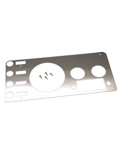 Kentrol  Stainless Steel Gauge Cover with Radio Cutout for 77-86 Jeep CJ