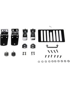 STAINLESS HOOD SET 98-06 TJ BLACK