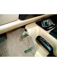 Quadratec  CB Radio Mounting Bracket in Stainless Steel for 97-06 Jeep Wrangler TJ & Unlimited with Factory Center Console