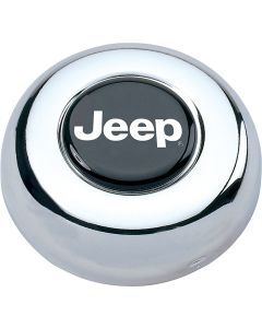 CHROME STEEL JEEP HORN BUTTON FOR GRANT