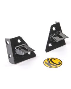 KC HiLiTES 7321 Windshield Light Mount Brackets in Black for 76-95 Jeep CJ & Wrangler YJ