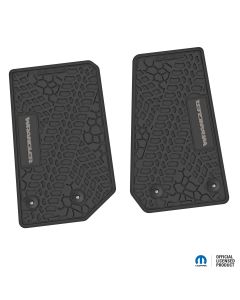 14-18 Jeep JK 2 Dr Front -Tire Tread/Scorched Earth Scene w/ Wrangler Insert - Black w/ Silver Insert