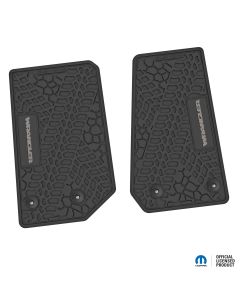 14-18 Jeep JK 2 Dr Front -Tire Tread/Scorched Earth Scene w/ Wrangler Insert - Black w/ Silver Insert