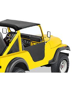 Bestop 53027-01 Soft Half Doors in Black Vinyl for 76-83 Jeep CJ5