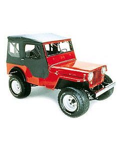 Bestop 5140301 Tigertop Soft Top in Black Vinyl for 48-53 Jeep CJ3A & M38