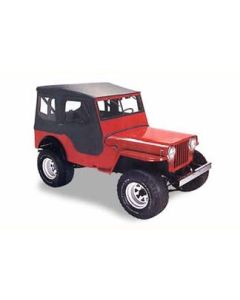 Bestop 51404-01 Tigertop Soft Top in Black Vinyl for 53-64 Jeep CJ3B