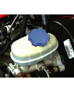 BILLET BRAKE MASTER CYL CAP-TJ-BLUE