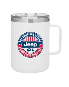 Mug - Jeep® American Legend Powder Coated Camper 16oz - White