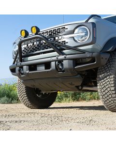 ZROADZ  2021-2023 Ford Bronco Prerunner Baja Bar (Mid-Length Hoop) LED Kit Includes (2) 4 inch Round Amber ZROADZ LED Pod Lights