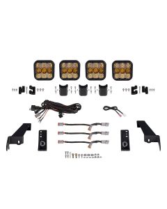 Diode Dynamics DD6827 SS5 4-Pod CrossLink Grille Lightbar Kit for 18-22 Jeep Wrangler JL