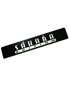 SAHARA LOGO ON BLACK LICENSE PLATE