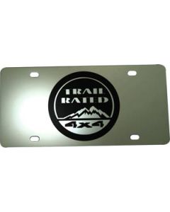 POLISHED TRAIL RATED LOGO LICENSE PLATE