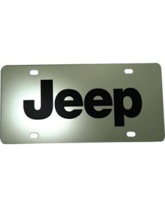 POLISHED JEEP LOGO LICENSE PLATE
