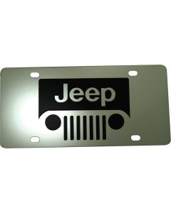 POLISHED JEEP GRILLE LICENSE PLATE