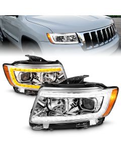 Anzo USA  Projector Switchback Plank Style Headlights  for 11-13 Jeep Grand Cherokee WK2