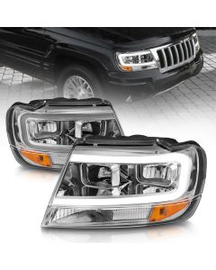 Anzo USA  Crystal Plank Style Headlights  for 99-04 Jeep Grand Cherokee WJ