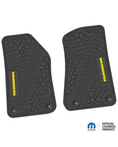 18-24 Jeep JL 2 Dr/Gladiator Front -Tire Tread/Scorched Earth Scene w/ Rubicon Insert - Black w/ Yellow Insert