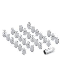 Lynx 27 Piece Classic Acorn Style Wheel Lug Nut Kit for 21-22 Ford Bronco - Chrome