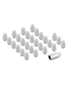 Lynx 27 Piece Classic Acorn Style Wheel Lug Nut Kit for 21-22 Ford Bronco - Chrome