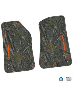 18-24 Jeep JL 2 Dr Front -Tire Tread/Scorched Earth Scene w/ Wrangler Insert - Rugged Woods w/ Orange insert