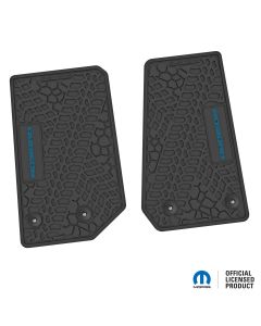 14-18 Jeep JK 2 Dr Front -Tire Tread/Scorched Earth Scene w/ Rubicon Insert - Black w/ Dark Blue Insert