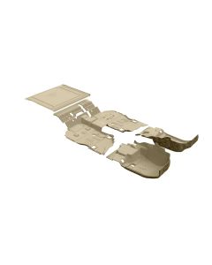 18-23 Jeep Wrangler JLU 4DR floor kit (front and rear flooring, cargo mat, closeout) NO subwoofer desert khaki