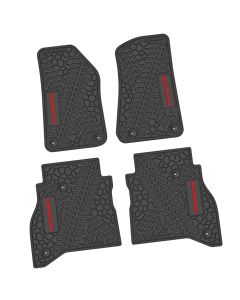 20-24 Jeep Gladiator Front and RearTire Tread/Scorched Earth Scene w/ Rubicon Insert - Black w/ Red Insert
