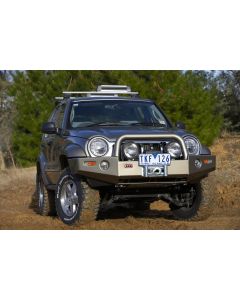 ARB 3450190 Combination Bull Bar Bumper in Millenium Gray for 05-07 Jeep Liberty KJ