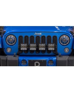 Diode Dynamics DD7272 SS5 4-Pod CrossLink Grille Lightbar Kit Pro White Combo for 07-18 Jeep Wrangler JK
