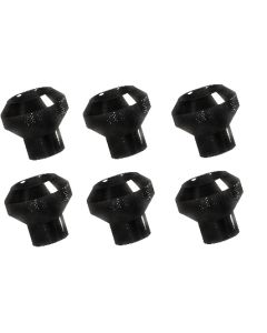 OMIX  6 pc. Stainless Steel Interior Knob Set for 76-86 Jeep CJ