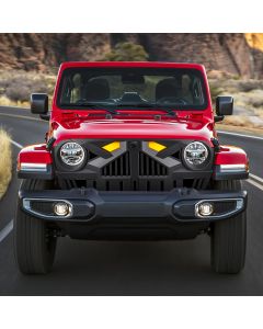 American Modified  Empire Grille with LED Amber Lights for 07-26 Jeep Wrangler JK, JL, & Gladiator JT